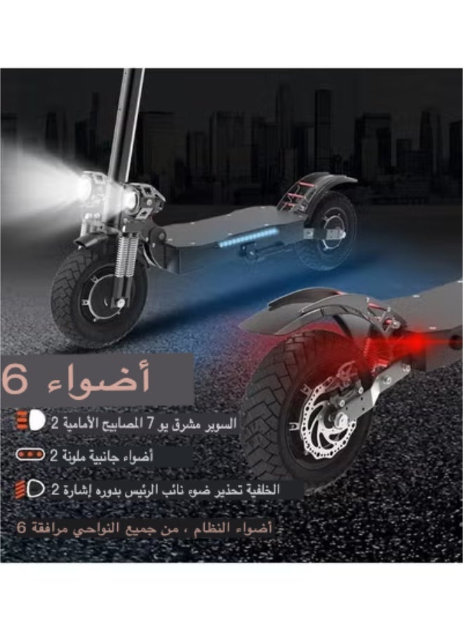 أجوسوس سكوتر كهربائي AJOOSOS X700، بسرعة 75 كم/س ومسافة طويلة تصل إلى 70 كم، بمحرك مزدوج 60 فولت 3200 واط، سكوتر كهربائي قابل للطي للبالغين - Image 4